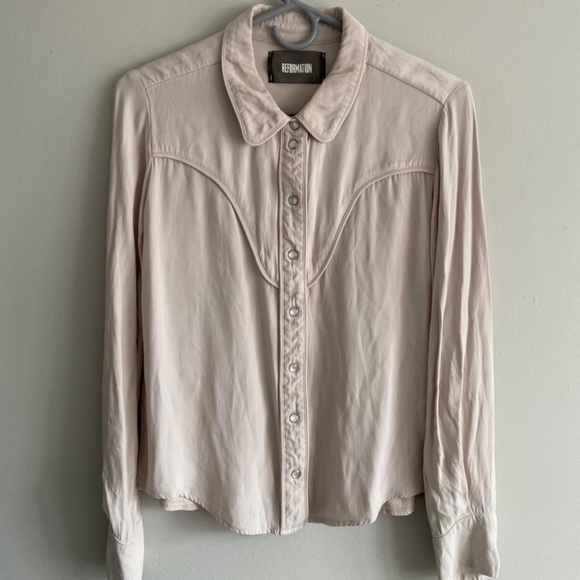 Reformation Western Snap Top I’ve got friends in low places Size S - Picture 4 of 4